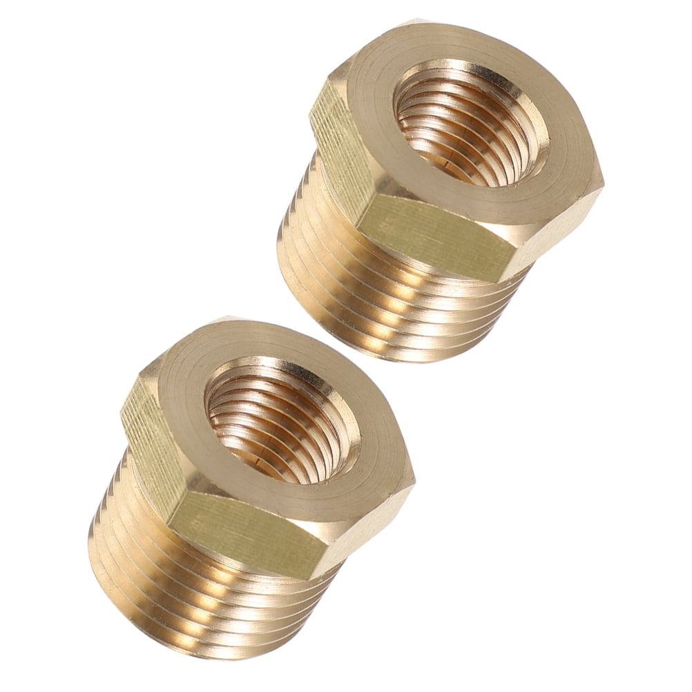 Minkissy Garden Hose Fittings Adapter Reducing Pipe Adapter Copper 2Pcs ...