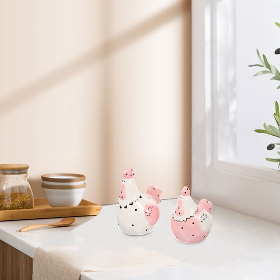 HOMEMAXS  2 Pcs Kitchen Salt Jars Small Shakers Seasoning Condiment Bottles Travel Pink