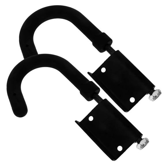HOMEMAXS  2 Pcs Ladder Hook for Gutter Rv Roof Accessory Extension Hooks Mounts Black