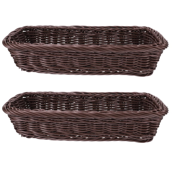 HOMEMAXS 2 Pcs Large Woven Baskets Seasoning Jar Storage Box Desktop