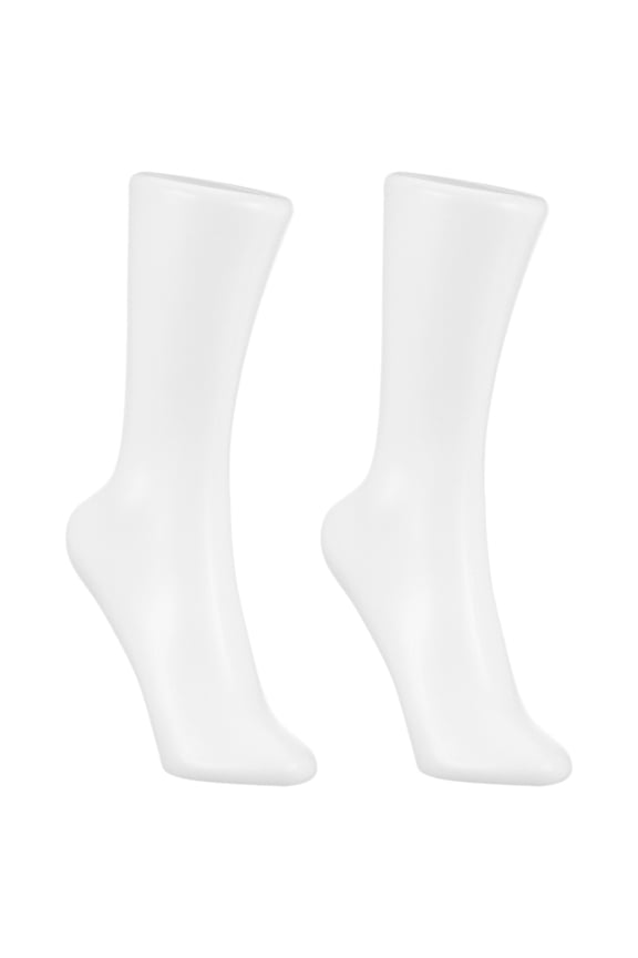 2 Pcs Leg Mold Props Foot Display Socks White