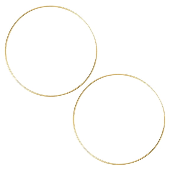 2 Pcs Metal Hoop Garland Split Rings Large Binder Clips Garlands Golden
