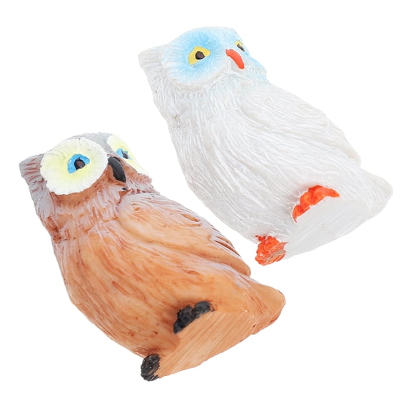 HOMEMAXS  2 Pcs Micro Landscape Owl Essentials Camping Lights Eel Crab Cage Mini Statue