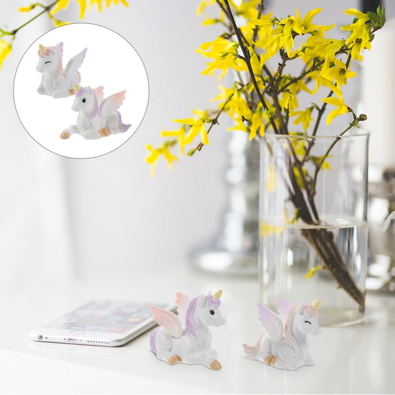 HOMEMAXS 2 Pcs Mini Cupcake Figurine Cute Miniature Decorations