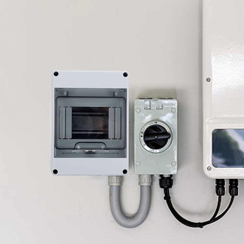 OULII 2Pcs White Weatherproof Electrical Box Small Breaker Box with Clear Window for Monitoring
