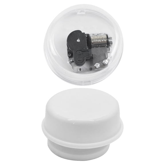 Minkissy Transparent Rotating Music Box Base for Craft Projects, 2 Pieces Musical Box Supplies