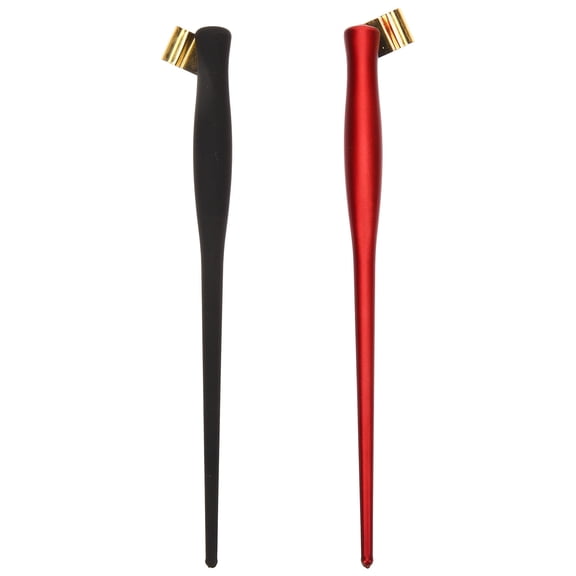 2 Pcs Oblique Pen Holders Black Calligraphy Pens Writing Student