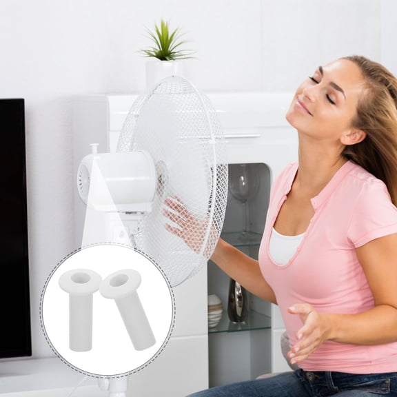 2 Pcs Oscillating Electric Fan 3.50X1.80X1.80CM White