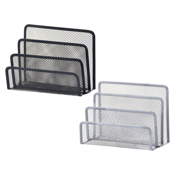 Minkissy 2Pcs Paper Sorter Iron Magazine Holder Modern Elegance Desk Organizer
