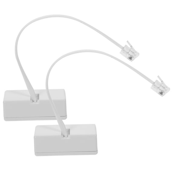 HOMEMAXS 2 Pcs Phone Splitter for Landlines Universal Connector Travel White