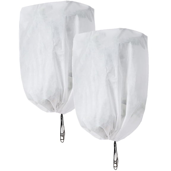 jojofuny Drawstring Plants Protector for Hanging Flower Basket 2Pcs 70.9X47.2X0.2In