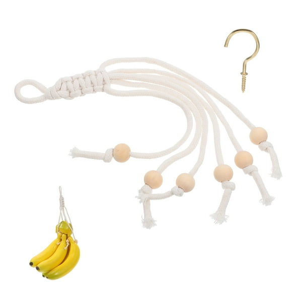 HOMEMAXS 2 Pcs Rope Banana Hanging Lifting Aquarium Stands Weight Beige