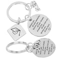 thumbnail image 1 of VERDANVERSE Key Rings Graduation Keychains Silver 2Pcs, 1 of 8