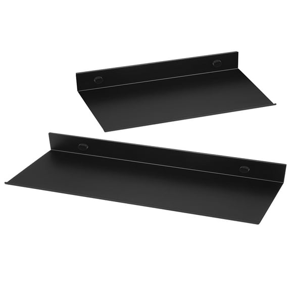 HOMEMAXS  2 Pcs Shelf for Small Spaces Metal Floating Wire Shelves Wall Black