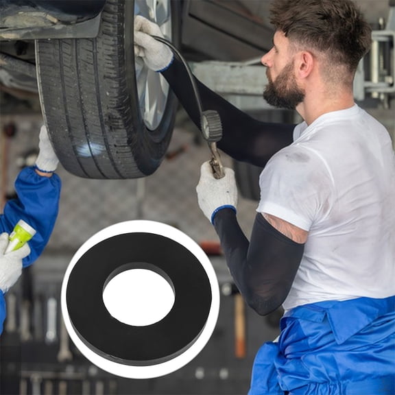 HOMEMAXS 2 Pcs Shock Tower Pad Rear Suspension Ring Black