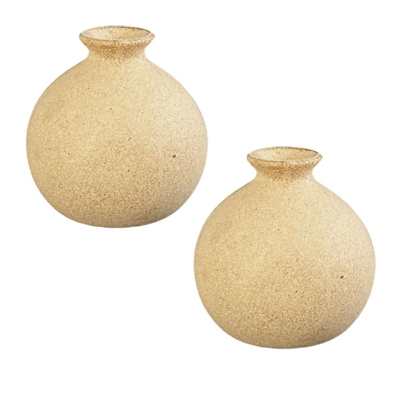 HOMEMAXS 2 Pcs Single Stem Vase Mini Wood Rustic Flower Vases