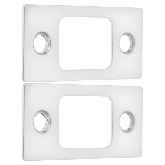 VERDANVERSE Door Latch Strike Plate Deadbolt Strike Plate Silver Stainless Steel 2Pcs