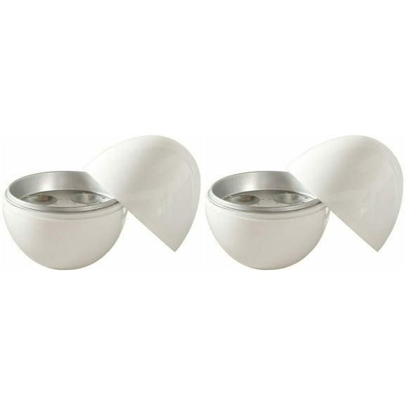 HOMEMAXS 2 Pcs Steamed Egg Bowl Microwave Boiler Cup Electric Shape White