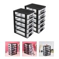 thumbnail image 1 of HOMEMAXS  2 Pcs Storage Box Makeup Organizer Cabinets Crate Office Black, 1 of 8