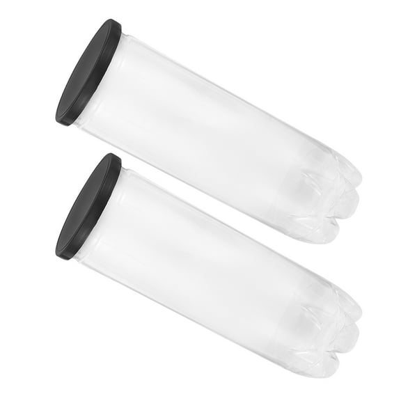 HOMEMAXS Transparent PVC Baseball Storage Bottle for Organizing Supplies 2pcs Each Cylinder Holds Tennis
