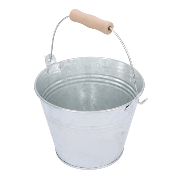 HOMEMAXS  2 Pcs Tin Bucket Buckets with Handles Orange Juice Vase Galvanized Flower