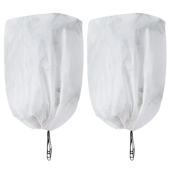 CRAFTHROU Drawstring Plants Protector for Hanging Flower Basket 2Pcs 70.9X47.2X0.2In
