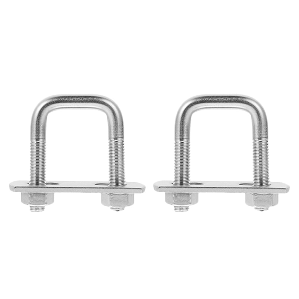 HOMEMAXS 2 Pcs Ushaped Bolts Stainless Pipe Clamps Bolts Right Angle U