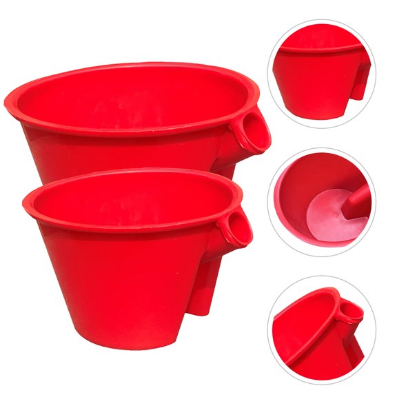 HOMEMAXS  2 Pcs Water Ladle Garden Spoon Nozzle Plant Watering Devices Baby Red
