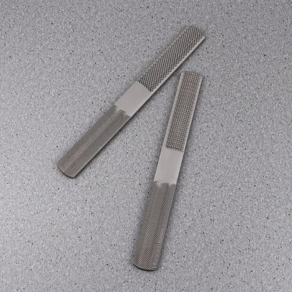 HOMEMAXS 2 Piece Carbon Steel Rasp File Set for Woodworking with Half Round and Flat File 8 Inch
