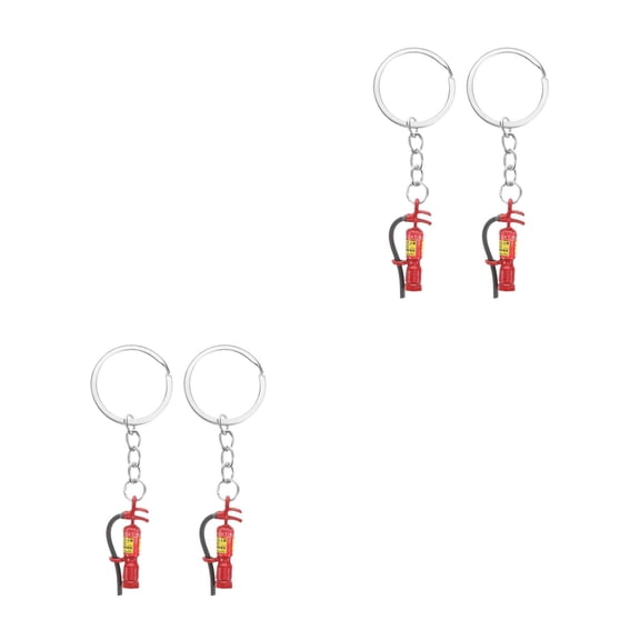 HOMEMAXS 2 Pieces Fire Key Rings Keychains Fireman Firefighter Gift Miss 8.00X3.00X1.00CM