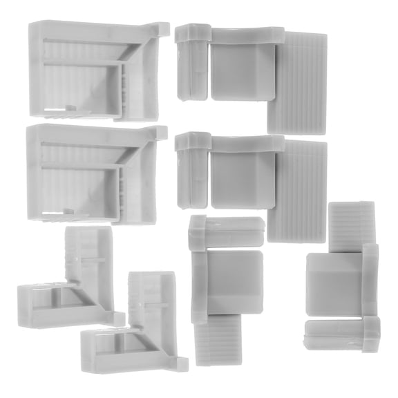 HOMEMAXS 2 Sets Cabinet Angle Code Brackets for Shelves Corner Brace Shelf Braces Grey