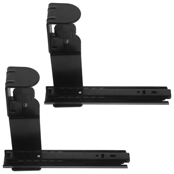 HOMEMAXS 2 Sets Keyboard Attachment for Desk Computer Extender Bracket Ergonomic Tray Office Black