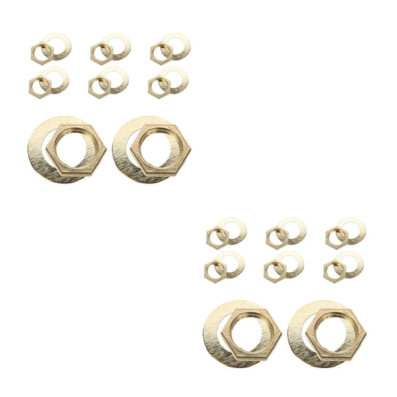 HOMEMAXS 2 Sets  Metal Clock Nut Gasket Replacement Clock Washers Clock Making Kit Clock Movement Repair Clock Parts Repairing Accessory