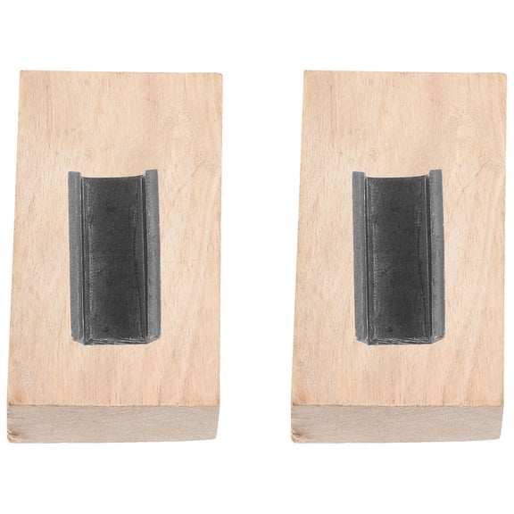 HOMEMAXS 2 Sets Scythe Hoe Iron Pin Hoe Handle Wedges 8.10X4.30X2.90CM