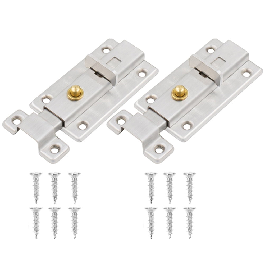 HOMEMAXS 2 Sets Sliding Door Latches Stainless Safety Door Latches