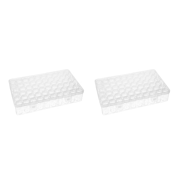 HOMEMAXS 2 Sets  of Small Parts Organizer Box Loose Beads Storage Box Multi-grids Small Parts Case Beads Storage Box Multi-grids Beads Storage Case Small Parts Box