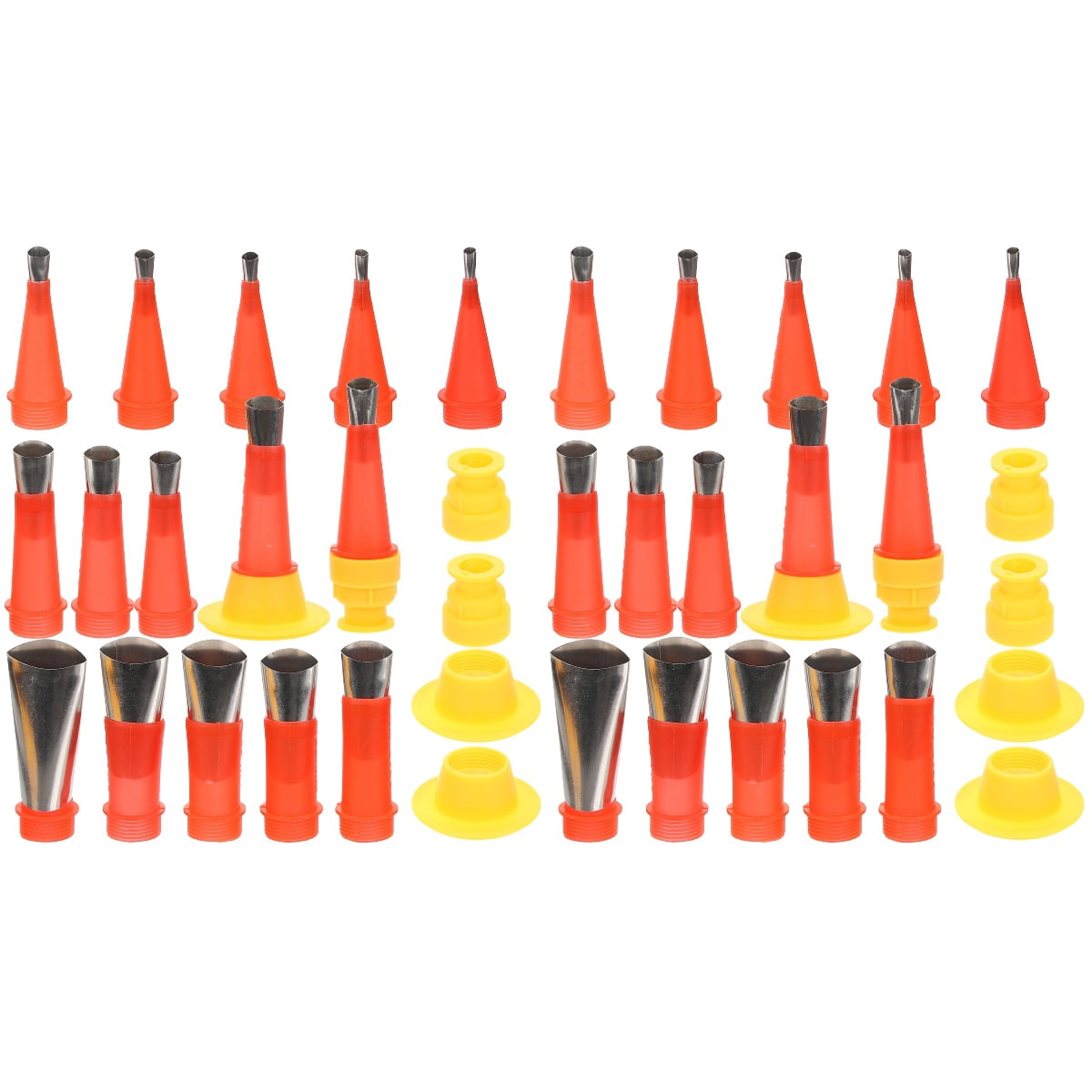 HOMEMAXS 2 Sets Stainless Steel Tip Silicone Caulking Nozzle Universal ...