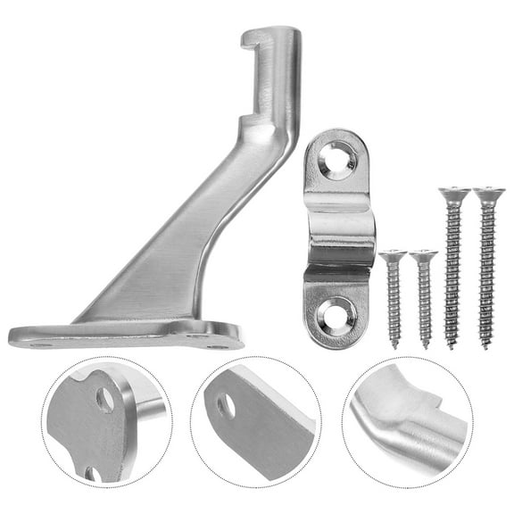 HOMEMAXS 2 Sets Steel Bannister Brackets Staircase Handrail