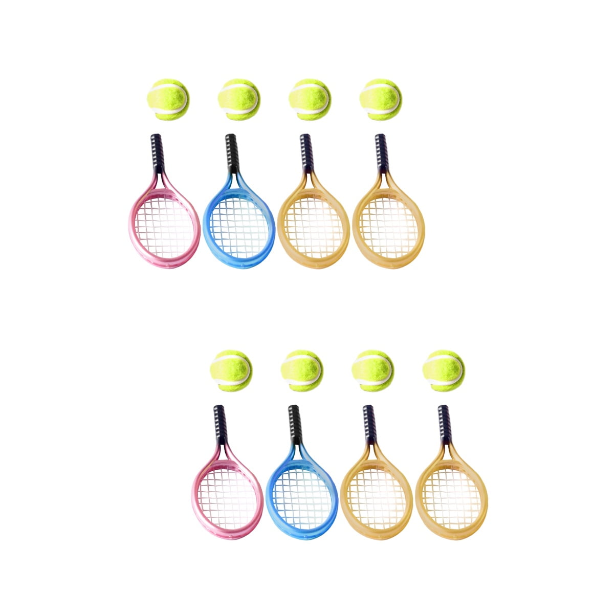 HOMEMAXS 2 Sets of Miniature Tennis and Racket Mini Tennis Balls and ...