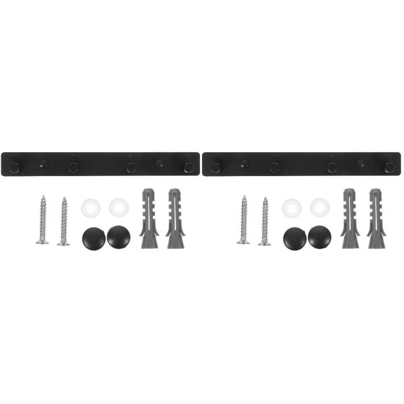 HOMEMAXS 2 Sets  of Wall Mounted Coat Hook Coat Rack Row of Hook Hanger Towel Robe Clothes Hat Hook