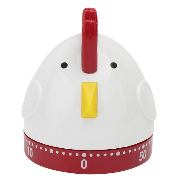 HOMEMAXS 2 pcs Cartoon Rooster Timer Home Mechanical Timer Kitchen Time Reminder (White)