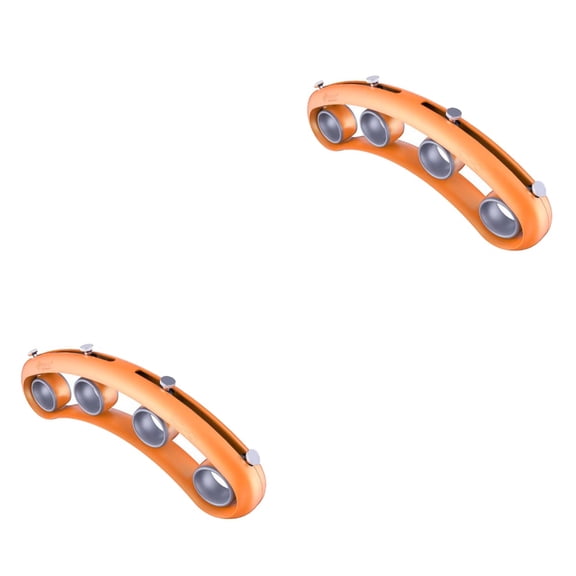 HOMEMAXS 2 pcs  Musical Instrument Finger Expander Plastic Finger Expansion Trainer (Orange)