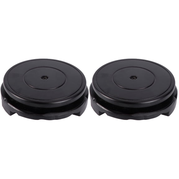 HOMEMAXS 2 pcs Round Wooden Base Decorative Flower Pot Stone Display Base Ornament