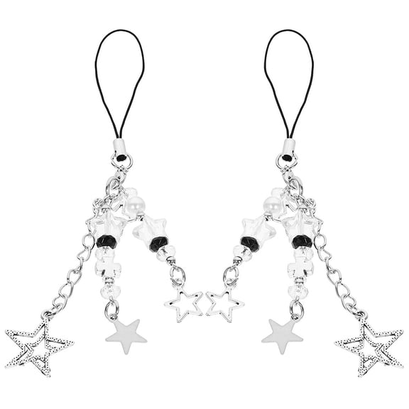 HOMEMAXS 2-Pack Star Phone Charms Decorative Phone Strap Accessories for Women Mobile Phone Chains and Stylish Phone Charms