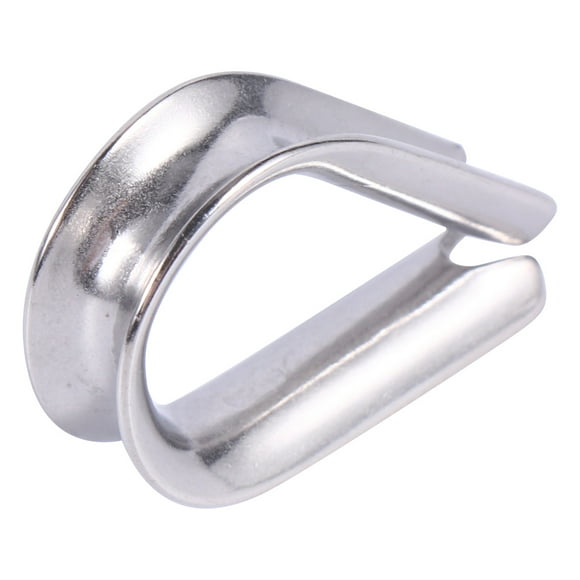 HOMEMAXS 20 PCS Cable Thimble Wire Rope Eyelet 2.7X1.8CM Silver