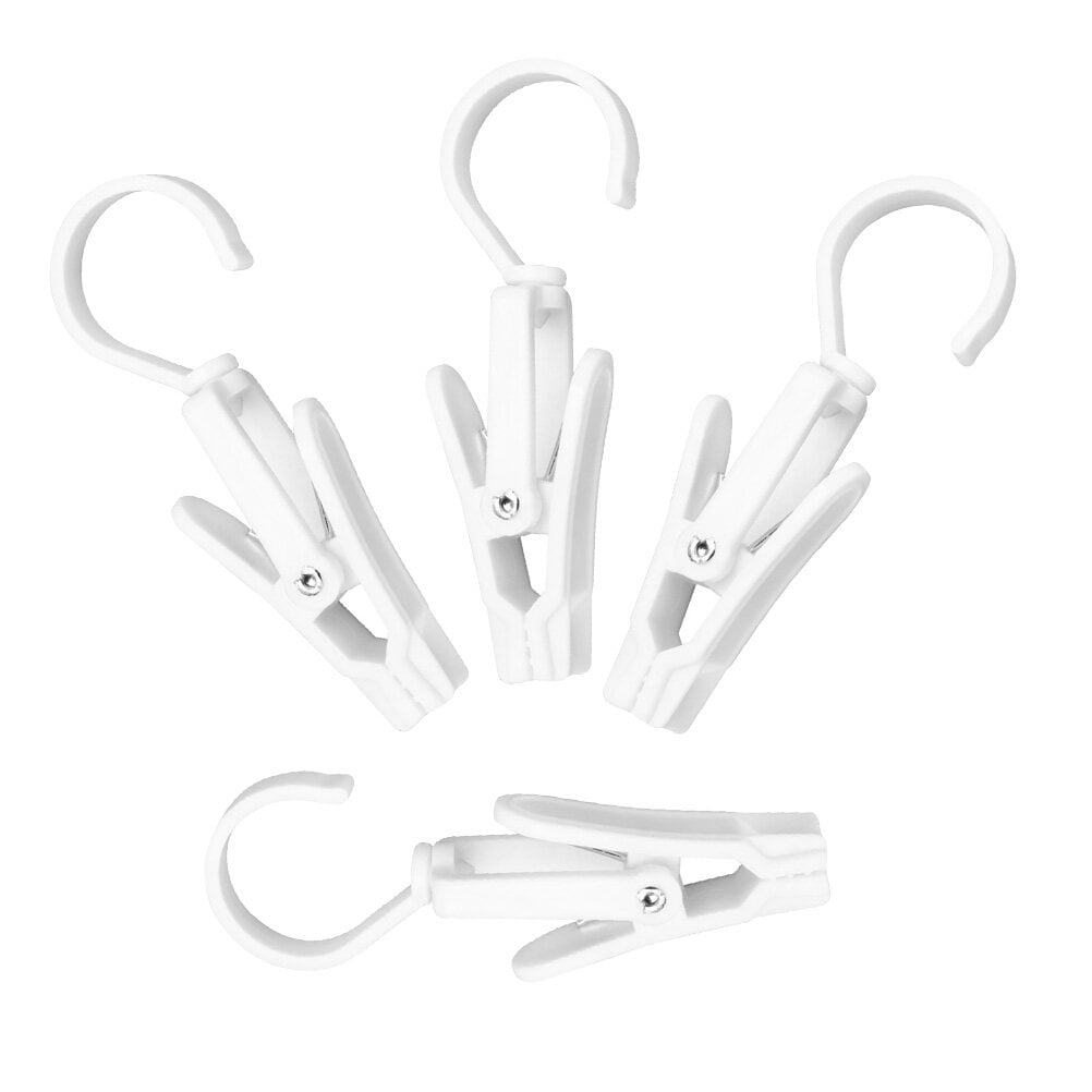 Rotatable Clips 20 PCS Curtain Clips Hangers 360 Degree Rotatable Hooks White - Walmart.com