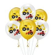 HOMEMAXS 20 Pcs Balloons Set 12 Inch Construction Vehicle Printing Balloons Latex Balloons Wedding Birthday Party Favors