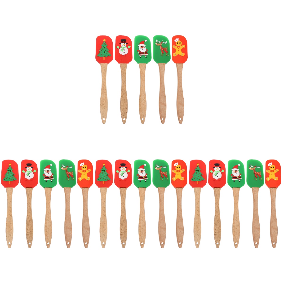 HOMEMAXS 20 Pcs Household Baking Spatulas Christmas Cream Tools