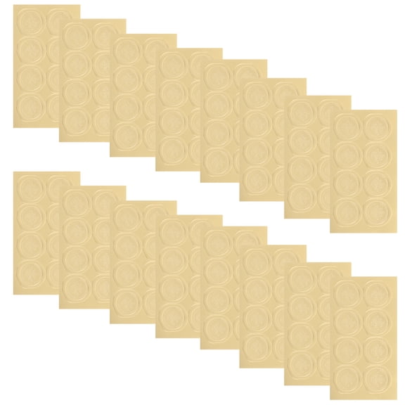HOMEMAXS 20 Pcs Labels Stickers Envelope Labels Cake Packaging Stickers 11.5x6.5cm Golden