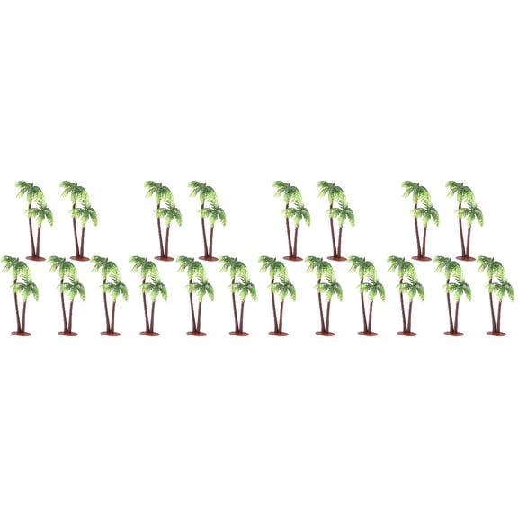 HOMEMAXS 20 Pcs  Miniature Tree Tree Cake Topper Trees Tank Plants Model Hawaii Summer Party Decoartion